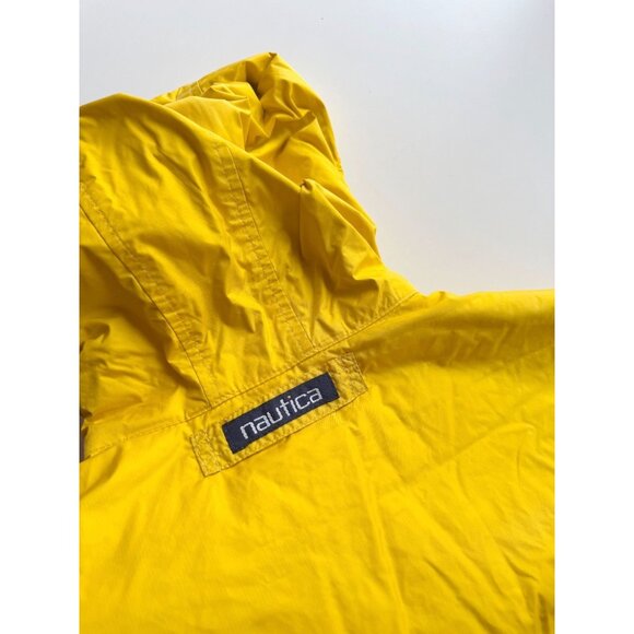 Vintage 00's NAUTICA Yellow Nylon Hooded Puffer Vest, Size M - Picture 11 of 14